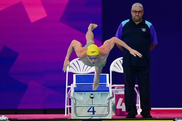 COM26 SWIMMING HEATS, Harrison Turner of Australia competes during the Men™s 200m Butterfly heats at the Glasgow 2026 Commonwealth Games at the Tollcross International Swimming Centre in Glasgow, Scotland, Monday, July 27, 2026. ( NO ARCHIVING, EDITORIAL USE ONLY Glasgow Scotland United Kingdom  Copyright: xDEANxLEWINSx 20260727112421412341