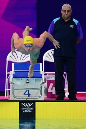 COM26 SWIMMING HEATS, Harrison Turner of Australia competes during the Men™s 200m Butterfly heats at the Glasgow 2026 Commonwealth Games at the Tollcross International Swimming Centre in Glasgow, Scotland, Monday, July 27, 2026. ( NO ARCHIVING, EDITORIAL USE ONLY Glasgow Scotland United Kingdom  Copyright: xDEANxLEWINSx 20260727112699991302