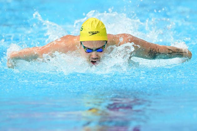 COM26 SWIMMING HEATS, Se-Bom Lee of Australia competes during the Men™s 200m Butterfly heats at the Glasgow 2026 Commonwealth Games at the Tollcross International Swimming Centre in Glasgow, Scotland, Monday, July 27, 2026. ( NO ARCHIVING, EDITORIAL USE ONLY Glasgow Scotland United Kingdom  Copyright: xDEANxLEWINSx 20260727180874591174