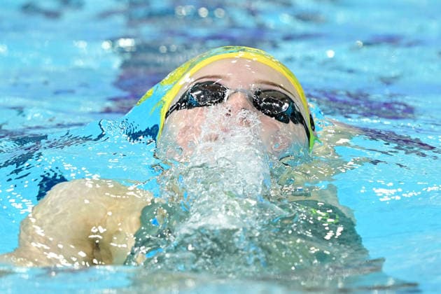 COM26 SWIMMING HEATS, Tara Kinder of Australiacompetes during the Women™s 400m Individual Medley heats at the Glasgow 2026 Commonwealth Games at the Tollcross International Swimming Centre in Glasgow, Scotland, Monday, July 27, 2026. ( NO ARCHIVING, EDITORIAL USE ONLY Glasgow Scotland United Kingdom  Copyright: xDEANxLEWINSx 20260727154282532275