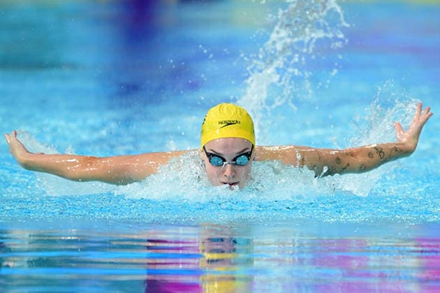 COM26 SWIMMING HEATS, Tara Kinder of Australiacompetes during the Women™s 400m Individual Medley heats at the Glasgow 2026 Commonwealth Games at the Tollcross International Swimming Centre in Glasgow, Scotland, Monday, July 27, 2026. ( NO ARCHIVING, EDITORIAL USE ONLY Glasgow Scotland United Kingdom  Copyright: xDEANxLEWINSx 20260727160176323134