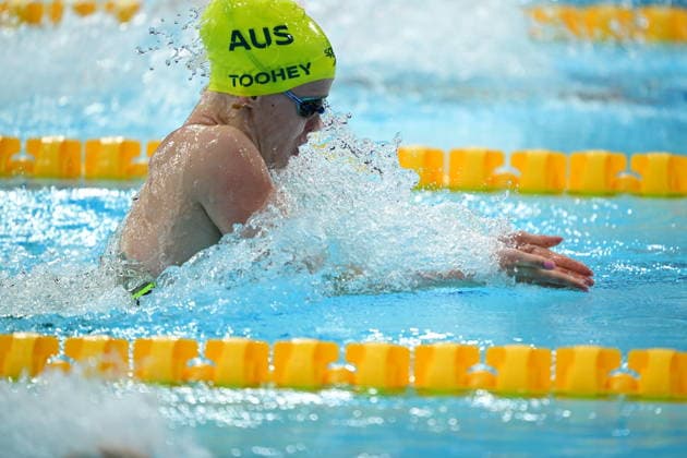 COM26 SWIMMING HEATS, Sienna Toohey of Australia during the Women™s 50m Breaststroke heats at the Glasgow 2026 Commonwealth Games at the Tollcross International Swimming Centre in Glasgow, Scotland, Monday, July 27, 2026. ( NO ARCHIVING, EDITORIAL USE ONLY Glasgow Scotland United Kingdom  Copyright: xDEANxLEWINSx 20260727115702838808
