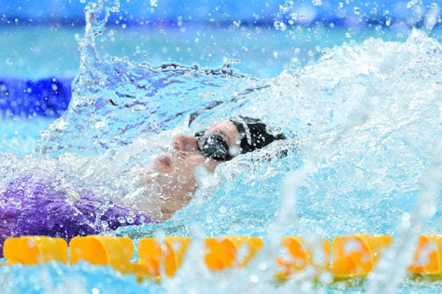 COM26 SWIMMING HEATS, Savannah-Eve Martin of New Zealand during the Women™s 50m Backstroke heats at the Glasgow 2026 Commonwealth Games at the Tollcross International Swimming Centre in Glasgow, Scotland, Monday, July 27, 2026. ( NO ARCHIVING, EDITORIAL USE ONLY Glasgow Scotland United Kingdom  Copyright: xDEANxLEWINSx 20260727144959268644