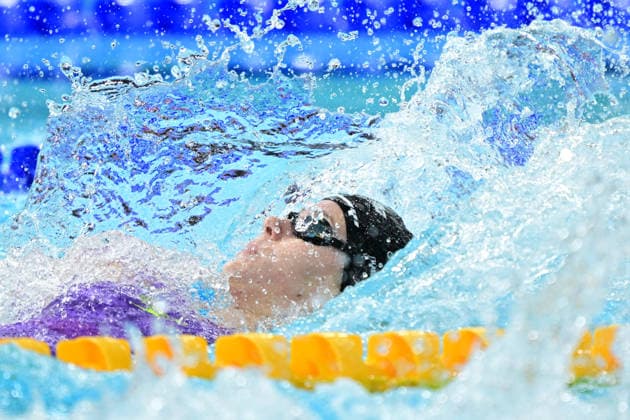 COM26 SWIMMING HEATS, Savannah-Eve Martin of New Zealand during the Women™s 50m Backstroke heats at the Glasgow 2026 Commonwealth Games at the Tollcross International Swimming Centre in Glasgow, Scotland, Monday, July 27, 2026. ( NO ARCHIVING, EDITORIAL USE ONLY Glasgow Scotland United Kingdom  Copyright: xDEANxLEWINSx 20260727140063536395