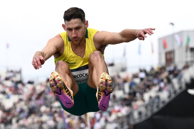 COM26 ATHLETICS, Liam Adcock of Australia competes in the Men s Long Jump Qualifying during the Glasgow 2026 Commonwealth Games at Scotstoun Stadium in Glasgow, Scotland, Monday, July 27, 2026. ( NO ARCHIVING, EDITORIAL USE ONLY Glasgow United Kingdom  Copyright: xJOELxCARRETTx 20260727124651662702