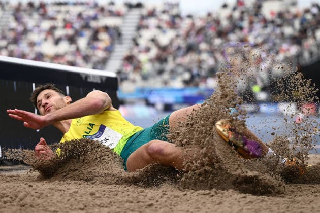 COM26 ATHLETICS, Liam Adcock of Australia competes in the Men s Long Jump Qualifying during the Glasgow 2026 Commonwealth Games at Scotstoun Stadium in Glasgow, Scotland, Monday, July 27, 2026. ( NO ARCHIVING, EDITORIAL USE ONLY Glasgow United Kingdom  Copyright: xJOELxCARRETTx 20260727171822349036