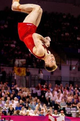 GLASGOW, SCOTLAND - JULY 27: Luke WHITEHOUSE of England competes and comes first in the Men’s Floor Exercise Final at The Arena, Glasgow on July 27, 2026 in Glasgow, Scotland. (Photo by Claire Jeffrey Sports Press Photo)  Copyright: xClairexJeffreyx xSPPx Sportspressphoto_SPR197839