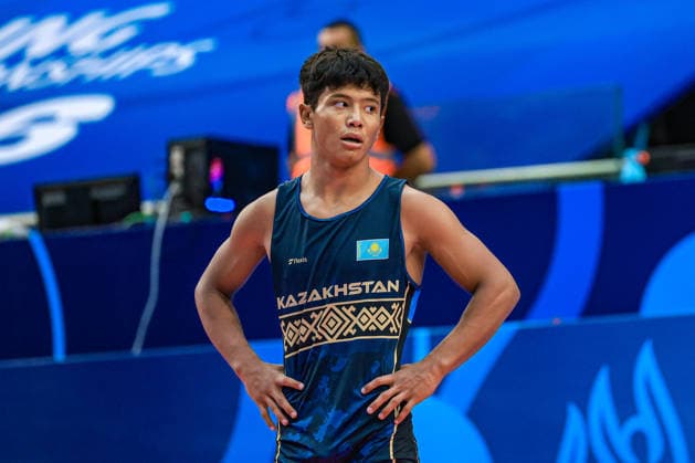 U17, U 17 Wrestling World Championships 65kg GR - Miras Makhambet (KAZ) *** U17 Wrestling World Championships, 65 kg Greco-Roman: Miras Makhambet (KAZ) Copyright: xUnitedxWorldxWrestlingx xAmirrezx UWW-U17-WC-BAKU-2026