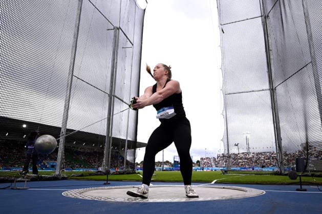 COM26 ATHLETICS, Lauren Bruce of New Zealand competes in the Women s Hammer Throw Qualifying during the Glasgow 2026 Commonwealth Games at Scotstoun Stadium in Glasgow, Scotland, Monday, July 27, 2026. ( NO ARCHIVING, EDITORIAL USE ONLY Glasgow United Kingdom  Copyright: xJOELxCARRETTx 20260727168809772560