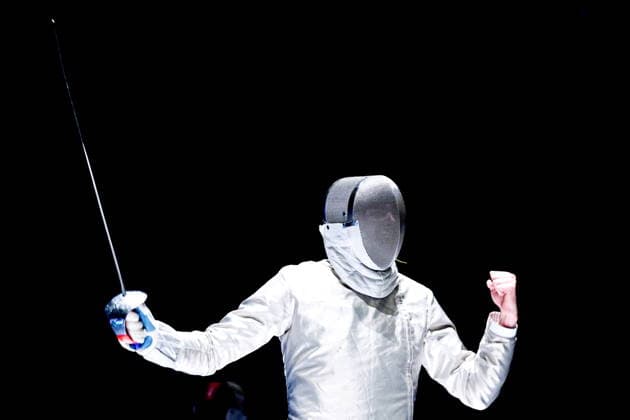 CHINA, HONG KONG - JULY 27, 2026: Russia s Pavel Graudyn competes in the men s individual sabre event at the 2026 Kerry Fencing World Championships. Mikhail Sinitsyn TASS  95533967