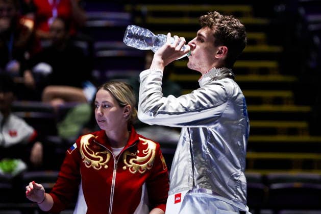 CHINA, HONG KONG - JULY 27, 2026: Russia s Pavel Graudyn during the men s individual sabre event at the 2026 Kerry Fencing World Championships. Mikhail Sinitsyn TASS  95533355