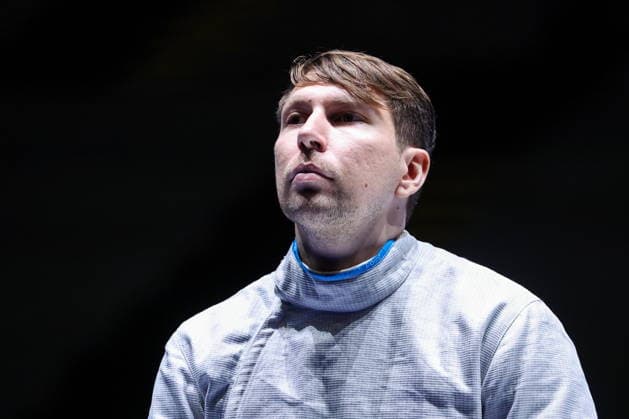 CHINA, HONG KONG - JULY 27, 2026: Russia s Anatoly Kostenko competes in the men s individual sabre event at the 2026 Kerry Fencing World Championships. Mikhail Sinitsyn TASS  95533644