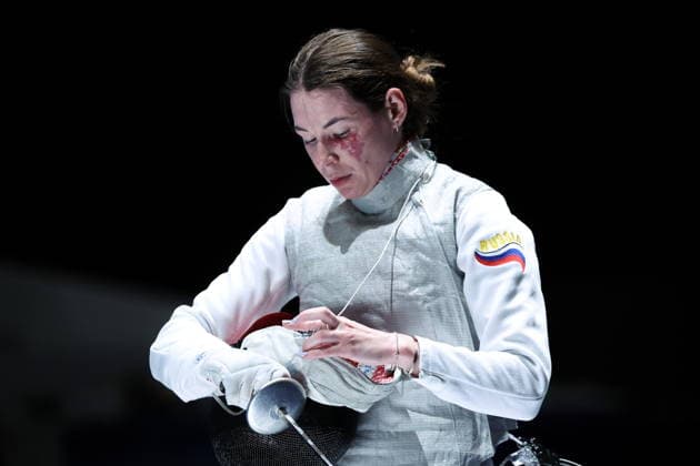 CHINA, HONG KONG - JULY 27, 2026: Russia s Marta Martyanova during the ladies individual foil event at the 2026 Kerry Fencing World Championships. Mikhail Sinitsyn TASS  95532939