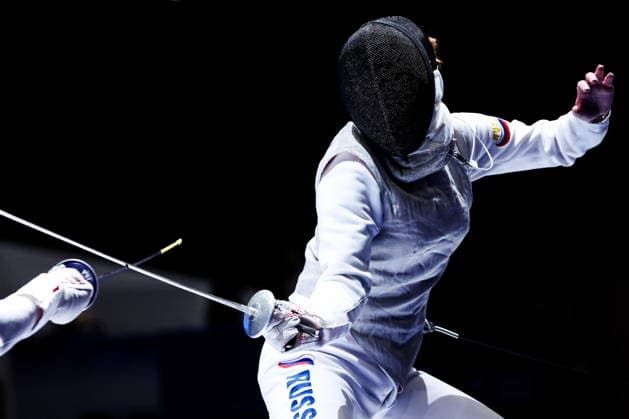 CHINA, HONG KONG - JULY 27, 2026: Russia s Marta Martyanova competes in the ladies individual foil event at the 2026 Kerry Fencing World Championships. Mikhail Sinitsyn TASS  95532941