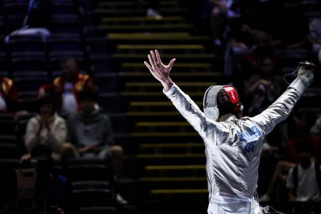 CHINA, HONG KONG - JULY 27, 2026: Russia s Pavel Graudyn competes in the men s individual sabre event at the 2026 Kerry Fencing World Championships 2026 Fencing World Championships In Hong Kong  - ZUMAt113 20260727_zaa_t113_258 Copyright: xMikhailxSinitsynx
