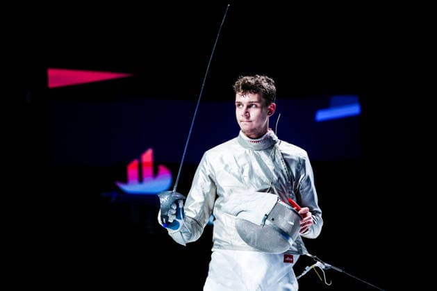 CHINA, HONG KONG - JULY 27, 2026: Russia s Pavel Graudyn during the men s individual sabre event at the 2026 Kerry Fencing World Championships. Mikhail Sinitsyn TASS  95535721
