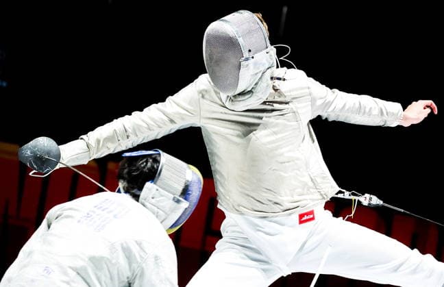 CHINA, HONG KONG - JULY 27, 2026: Romania s Radu Nitu (L) and Russia s Pavel Graudyn compete in the men s individual sabre event at the 2026 Kerry Fencing World Championships 2026 Fencing World Championships In Hong Kong  - ZUMAt113 20260727_zaa_t113_308 Copyright: xMikhailxSinitsynx
