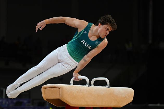 COM26 ARTISTIC GYMNASTICS, Jesse Moore of Australia competes in the Artistic Gymnastics Men™s Pommel Horse Final during the Glasgow 2026 Commonwealth Games at the Glasgow International Arena in Glasgow, Scotland, Monday, July 27, 2026. ( NO ARCHIVING, EDITORIAL USE ONLY Glasgow Scotland United Kingdom  Copyright: xLUKASxCOCHx 20260728170755328017