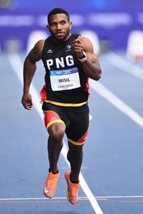 COM26 ATHLETICS, Pais Wisil of Papua New Guinea competes in the Men s 100m Heats during the the Glasgow 2026 Commonwealth Games at Scotstoun Stadium in Glasgow, Scotland, Monday, July 27, 2026. ( NO ARCHIVING, EDITORIAL USE ONLY Glasgow United Kingdom  Copyright: xJOELxCARRETTx 20260728141575158163