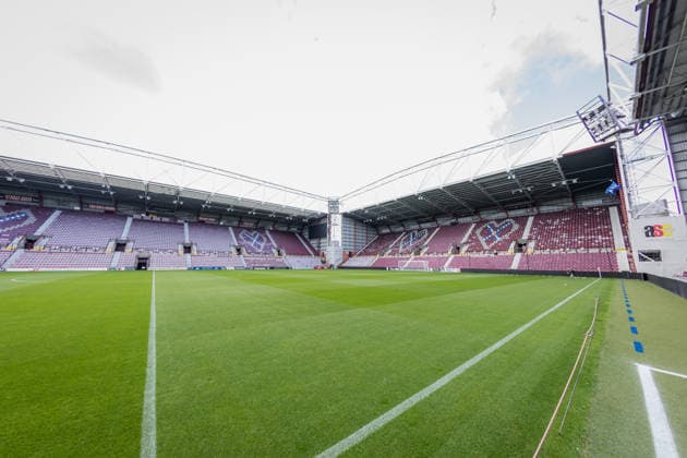 SOCCER - UEFA CL, Hearts vs Sturm EDINBURGH,SCOTLAND,27.JUL.26 - SOCCER - UEFA Champions League, qualification, Heart of Midlothian FC vs SK Sturm Graz, preview. Image shows an overview of the Tynecastle Park.  GEPAxpictures xMatthiasxTrinkl