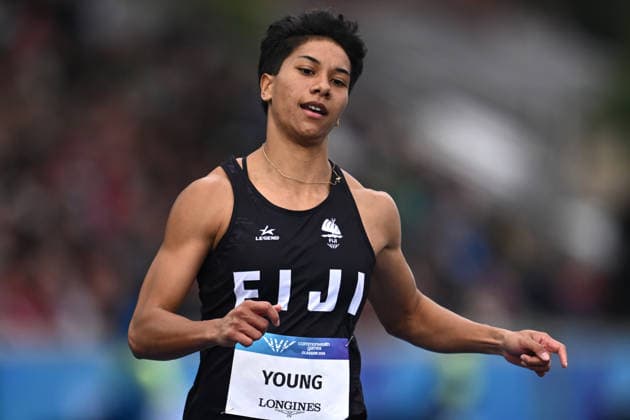 COM26 ATHLETICS, Heleina Young of Fiji competes in the Women s 100m Heats during the the Glasgow 2026 Commonwealth Games at Scotstoun Stadium in Glasgow, Scotland, Monday, July 27, 2026. ( NO ARCHIVING, EDITORIAL USE ONLY Glasgow United Kingdom  Copyright: xJOELxCARRETTx 20260728130335801262