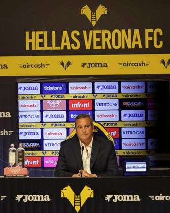 press conference, PK, Pressekonferenz Of Italo Zanzi Ceo Of Hellas Verona FC Italo Zanzi, CEO of Hellas Verona FC, attends a press conference for Serie BKT 2026-27 in Verona, Italy, on July 11, 2026. Verona Italy  Copyright: xDavidexCasentinix originalFilename:casentini-presscon260727_npKmf.jpg