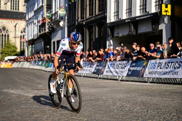 Na-Tourcriterium Aalst - 27 07 2026 AALST, BELGIUM - JULY 27 : Evenepoel Remco (BEL) of Red Bull BORA Hansgrohe in action during the 89th edition of the post Tour de France criterium of Aalst cycling race on July 27, 2026 in Aalst, Belgium, 27 07 2026 Aalst Belgium  Copyright: xTomasxSiskx