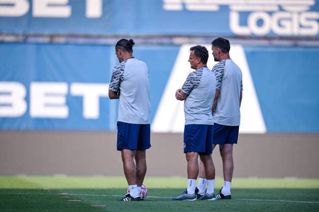 Training of GNK Dinamo Head coach of Dinamo Mario Kovacevic looks on during a training session ahead of the UEFA Champions League second qualifying round second leg match against Thun in Zagreb, Croatia, on July 27, 2026.  IgorxSoban PIXSELL