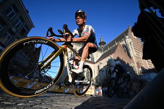 Belgian Remco Evenepoel of Red Bull-BORA-hansgrohe pictured in action during the Natourcriterium Aalst cycling event, Monday 27 July 2026, in Aalst. The traditional criteriums are local showcases for which mainly cyclists who rode the Tour de France are invited. ELIASxROM  x182183466x