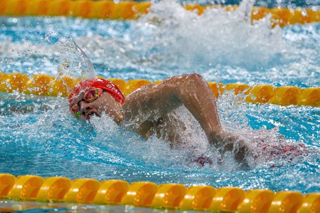 July 27, 2026, Glasgow, Scotland: Annalie Smith fro England comes in 2nd in the 100m individual medleySwimming at the Tollcross International Swimming Centre Glasgow Scotland - ZUMAr144 20260727_zap_r144_013 Copyright: xJaynexRussellx