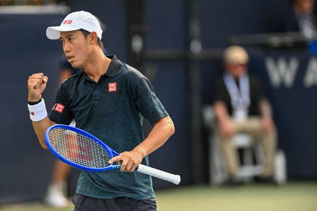 July 27, 2026, Washington, D.C, U.S: KEI NISHIKORI celebrates during his match against Juncheng Shang at the Rock Creek Tennis Center. Tennis 2026 - Mubadala Open  - ZUMAg196 20260727_zap_g196_019 Copyright: xKylexGustafsonx