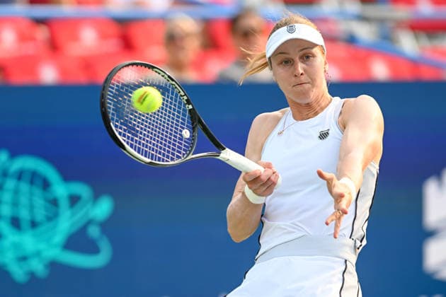 July 27, 2026, Washington, D.C, U.S: LIUDMILA SAMSONOVA hits a forehand in her match against Madison Keys at the Rock Creek Tennis Center. Washington U.S - ZUMAg196 20260727_zap_g196_016 Copyright: xKylexGustafsonx