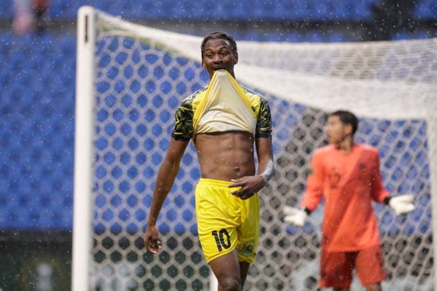 CONCACAF U-20 Championship: Antigua and Barbuda vs. Guatemala Vaughn Jackson of Antigua and Barbuda reacts during a CONCACAF U-20 Championship match between Antigua and Barbuda and Guatemala, played at the Estadio Universitario in Puebla, Mexico, 27 July 2026. Puebla Mexico  Copyright: xHildaxRiosx