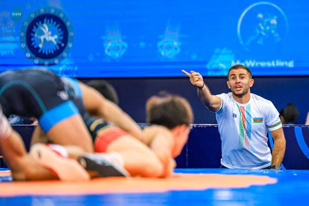 U17, U 17 Wrestling World Championships Coach Of Azerbaijan *** Coach of Azerbaijan at the U17 Wrestling World Championships Copyright: xUnitedxWorldxWrestlingx xAmirrezx UWW-U17-WC-BAKU-2026