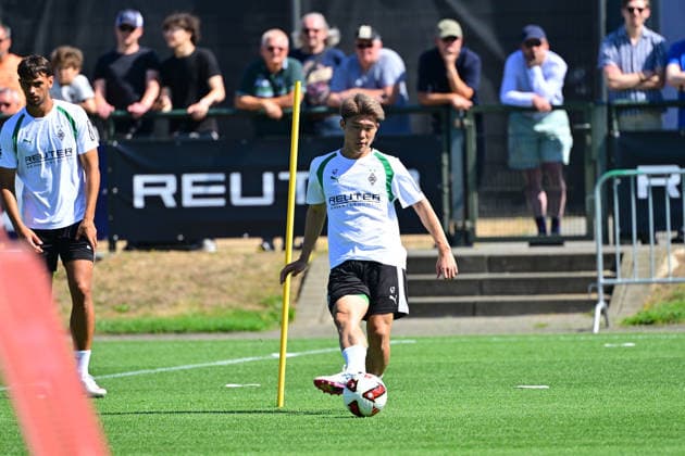 28.07.2026; Moenchengladbach; Fussball, Herren, Saison 2026 2027, Training Borussia Moenchengladbach Zento Uno (Gladbach) erstmals auf dem Trainingsplatz DFL regulations prohibit any use of photographs as image sequences and or quasi-video. ista-Borussia-Park NRW Deutschland *** July 28, 2026, Mönchengladbach Soccer, Men s, 2026–2027 Season, Borussia Mönchengladbach Training: Zento Uno Gladbach Takes to the Training Field for the First Time. DFL regulations prohibit any use of photographs as image sequences and or quasi-video. Borussia Park, NRW, Germany