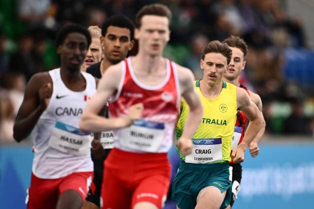 COM26 ATHLETICS, Peyton Craig of Australia competes in the Men s Men s 800m Heats during the Glasgow 2026 Commonwealth Games at Scotstoun Stadium in Glasgow, Scotland, Tuesday, July 28, 2026. ( NO ARCHIVING, EDITORIAL USE ONLY Glasgow United Kingdom  Copyright: xJOELxCARRETTx 20260728150826198098
