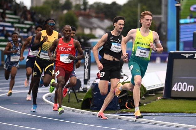 COM26 ATHLETICS, Luke Boyes of Australia competes in the Men s Men s 800m Heats during the Glasgow 2026 Commonwealth Games at Scotstoun Stadium in Glasgow, Scotland, Tuesday, July 28, 2026. ( NO ARCHIVING, EDITORIAL USE ONLY Glasgow United Kingdom  Copyright: xJOELxCARRETTx 20260728164674157114