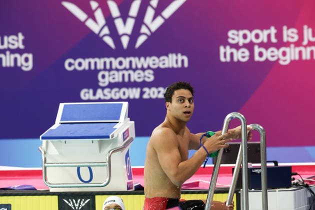 July 27, 2026, Glasgow, Scotland, Great Britain: MICHAEL HOULIE of South Africa reacts to his second place in the Swimming Men s 50m Breaststroke Final of the Commonwealth Games Glasgow 2026 at the Tollcross International Swimming Centre in Glasgow, Scotland. Glasgow Great Britain - ZUMAc179 20260727_zep_c179_351 Copyright: xMickaelxChavetx