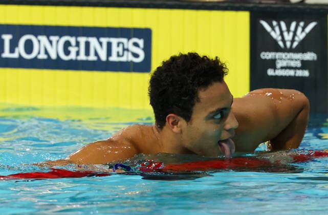July 27, 2026, Glasgow, Scotland, Great Britain: MICHAEL HOULIE of South Africa reacts to his second place in the Swimming Men s 50m Breaststroke Final of the Commonwealth Games Glasgow 2026 at the Tollcross International Swimming Centre in Glasgow, Scotland. Commowealth Games 2026: Swimming  - ZUMAc179 20260727_zep_c179_354 Copyright: xMickaelxChavetx