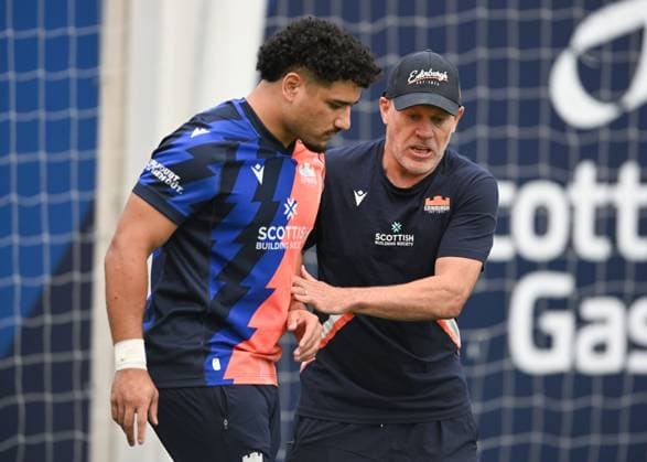 The Oriam, Edinburgh. Edinburgh Rugby Defence Coach Brad Davis during the session Edinburgh Rugby Training and press conference, PK, Pressekonferenz Rugby Union, Hive Stadium, Edinburgh, Scotland, UK - 28 Jul 2026Edinburgh Hive Stadium United Kingdom  Copyright: xNeilxHanna Shutterstockx 17017414l