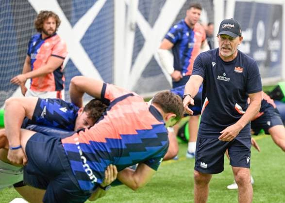 The Oriam, Edinburgh. Edinburgh Rugby Defence Coach Brad Davis during the session Edinburgh Rugby Training and press conference, PK, Pressekonferenz Rugby Union, Hive Stadium, Edinburgh, Scotland, UK - 28 Jul 2026Edinburgh Hive Stadium United Kingdom  Copyright: xNeilxHanna Shutterstockx 17017414s