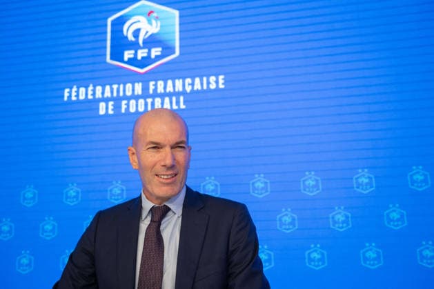 press conference, PK, Pressekonferenz to present Zinedine Zidane as the new coach of France Football national team, Nationalteam - Paris AJ Former French international football player Zinedine Zidane during a press conference to present him as the new head coach of France national football team at the French Football Federation headquarters (FFF) in Paris, France on July 28, 2026. The former France playmaker, who won the 1998 World Cup and the 2000 European Championship, EM, Europameisterschaft as a player, has been appointed head coach of the French national team, succeeding Didier Deschamps, the French Football Federation (FFF) announced. Zidane takes over from his former teammate Deschamps, who had been in charge since 2012; Deschamps tenure ended with a fourth-place finish at the 2026 World Cup, following a title win in 2018 and a final appearance in 2022. Photo by Alexis Jumeau ABACAPRESS.COM Paris France  Copyright: xJumeauxAlexis ABACAx