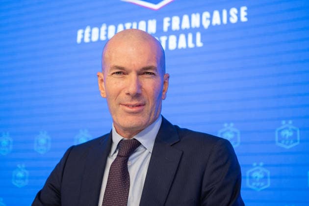 press conference, PK, Pressekonferenz to present Zinedine Zidane as the new coach of France Football national team, Nationalteam - Paris AJ Former French international football player Zinedine Zidane during a press conference to present him as the new head coach of France national football team at the French Football Federation headquarters (FFF) in Paris, France on July 28, 2026. The former France playmaker, who won the 1998 World Cup and the 2000 European Championship, EM, Europameisterschaft as a player, has been appointed head coach of the French national team, succeeding Didier Deschamps, the French Football Federation (FFF) announced. Zidane takes over from his former teammate Deschamps, who had been in charge since 2012; Deschamps tenure ended with a fourth-place finish at the 2026 World Cup, following a title win in 2018 and a final appearance in 2022. Photo by Alexis Jumeau ABACAPRESS.COM Paris France  Copyright: xJumeauxAlexis ABACAx