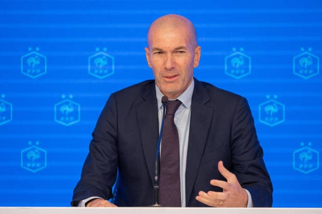press conference, PK, Pressekonferenz to present Zinedine Zidane as the new coach of France Football national team, Nationalteam - Paris AJ Former French international football player Zinedine Zidane during a press conference to present him as the new head coach of France national football team at the French Football Federation headquarters (FFF) in Paris, France on July 28, 2026. The former France playmaker, who won the 1998 World Cup and the 2000 European Championship, EM, Europameisterschaft as a player, has been appointed head coach of the French national team, succeeding Didier Deschamps, the French Football Federation (FFF) announced. Zidane takes over from his former teammate Deschamps, who had been in charge since 2012; Deschamps tenure ended with a fourth-place finish at the 2026 World Cup, following a title win in 2018 and a final appearance in 2022. Photo by Alexis Jumeau ABACAPRESS.COM Paris France  Copyright: xJumeauxAlexis ABACAx