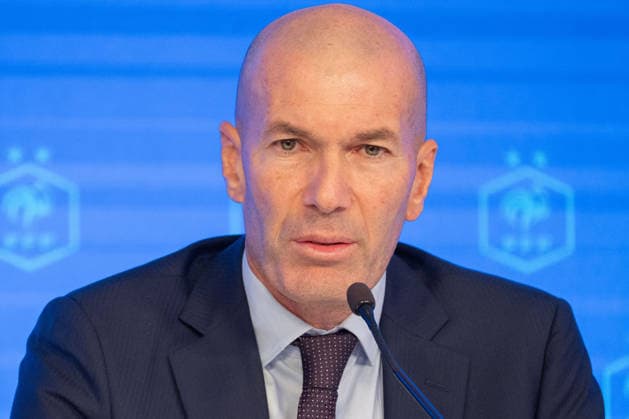press conference, PK, Pressekonferenz to present Zinedine Zidane as the new coach of France Football national team, Nationalteam - Paris AJ Former French international football player Zinedine Zidane during a press conference to present him as the new head coach of France national football team at the French Football Federation headquarters (FFF) in Paris, France on July 28, 2026. The former France playmaker, who won the 1998 World Cup and the 2000 European Championship, EM, Europameisterschaft as a player, has been appointed head coach of the French national team, succeeding Didier Deschamps, the French Football Federation (FFF) announced. Zidane takes over from his former teammate Deschamps, who had been in charge since 2012; Deschamps tenure ended with a fourth-place finish at the 2026 World Cup, following a title win in 2018 and a final appearance in 2022. Photo by Alexis Jumeau ABACAPRESS.COM Paris France  Copyright: xJumeauxAlexis ABACAx