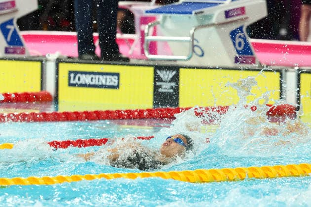 July 27, 2026, Glasgow, Scotland, Great Britain: KYLIE MASSE of Canada in the Women s 50m Backstroke Semi Final of the Commonwealth Games Glasgow 2026 at the Tollcross International Swimming Centre in Glasgow, Scotland. Glasgow Great Britain - ZUMAc179 20260727_zep_c179_404 Copyright: xMickaelxChavetx