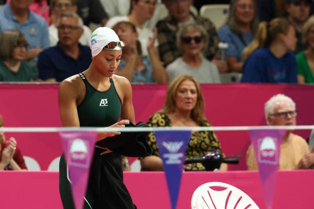 July 27, 2026, Glasgow, Scotland, Great Britain: HALLE HARRIS of Seychelles in the Women s 50m Backstroke Semi Final of the Commonwealth Games Glasgow 2026 at the Tollcross International Swimming Centre in Glasgow, Scotland. Commowealth Games 2026: Swimming  - ZUMAc179 20260727_zep_c179_420 Copyright: xMickaelxChavetx