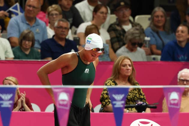 July 27, 2026, Glasgow, Scotland, Great Britain: HALLE HARRIS of Seychelles in the Women s 50m Backstroke Semi Final of the Commonwealth Games Glasgow 2026 at the Tollcross International Swimming Centre in Glasgow, Scotland. Glasgow Great Britain - ZUMAc179 20260727_zep_c179_422 Copyright: xMickaelxChavetx