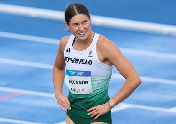 2026 Commonwealth Games, EDF Scotstoun Stadium, Glasgow, Scotland 28 7 2026 Modern Heptathlon 100m Hurdles Heat 2 Katherine O Connor of Team Northern Ireland after finishing third Katherine O Connor after finishing third 28 7 2026  Copyright: xx KateOconnor006