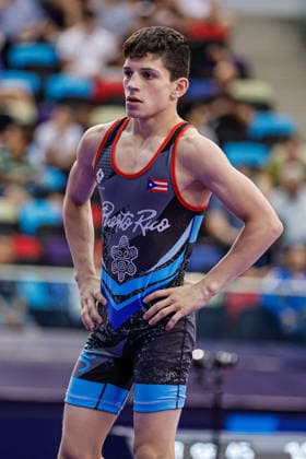U17, U 17 Wrestling World Championships 45kg GR - Nelson Villafane Iii (PUR) *** U17 Wrestling World Championships, 45 kg Greco-Roman: Nelson Villafane III (PUR) Copyright: xKostadinxAndonovx UWW-U17-WC-BAKU-2026